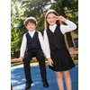 image:imageLOLANTA Boys Formal Suit Vest Slim Fit Pockets Adjustable Back Strap Wedding Ring Bearer Homecoming Dress Waistcoat VestNavy