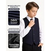 image:imageLOLANTA Boys Formal Suit Vest Slim Fit Pockets Adjustable Back Strap Wedding Ring Bearer Homecoming Dress Waistcoat VestNavy