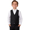 image:imageLOLANTA Boys Formal Suit Vest Slim Fit Pockets Adjustable Back Strap Wedding Ring Bearer Homecoming Dress Waistcoat VestBlack