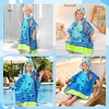 image:imageLOLANTA Kids Bath Towels Mermaid Terry Cloth Pool Poncho Swim Cover Up Toddler Beach Towel Girls Gifts Mermaid 46 YearsBluedinosaur