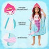 image:imageLOLANTA Kids Bath Towels Mermaid Terry Cloth Pool Poncho Swim Cover Up Toddler Beach Towel Girls Gifts Mermaid 46 YearsPink Purplemermaid
