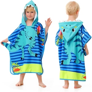 image:imageLOLANTA Kids Bath Towels Mermaid Terry Cloth Pool Poncho Swim Cover Up Toddler Beach Towel Girls Gifts Mermaid 46 YearsBluedinosaur