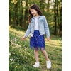 image:imageLOLANTA Girls Sequin Fringe Skirts Sparkle Layered Tassel Elatic Waist Disco Rave Party Mini Skirt with LiningBlue