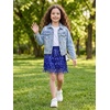 image:imageLOLANTA Girls Sequin Fringe Skirts Sparkle Layered Tassel Elatic Waist Disco Rave Party Mini Skirt with LiningBlue