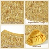image:imageLOLANTA Girls Sequin Fringe Skirts Sparkle Layered Tassel Elatic Waist Disco Rave Party Mini Skirt with LiningGold
