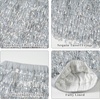 image:imageLOLANTA Girls Sequin Fringe Skirts Sparkle Layered Tassel Elatic Waist Disco Rave Party Mini Skirt with LiningSilver