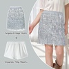 image:imageLOLANTA Girls Sequin Fringe Skirts Sparkle Layered Tassel Elatic Waist Disco Rave Party Mini Skirt with LiningSilver