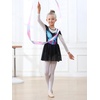 image:imageLOLANTA Girls Ballet Dance Dress Kids Long Sleeve Skirted Gymnastics Leotard with Scrunchie Glitter DancewearBlack