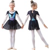 image:imageLOLANTA Girls Ballet Dance Dress Kids Long Sleeve Skirted Gymnastics Leotard with Scrunchie Glitter DancewearBlack