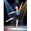 image:imageLOLANTA Girls Ballet Dance Dress Kids Long Sleeve Skirted Gymnastics Leotard with Scrunchie Glitter DancewearBlack