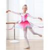 image:imageLOLANTA Girls Ballet Dance Dress Kids Long Sleeve Skirted Gymnastics Leotard with Scrunchie Glitter DancewearPink