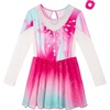 image:imageLOLANTA Girls Ballet Dance Dress Kids Long Sleeve Skirted Gymnastics Leotard with Scrunchie Glitter DancewearPink