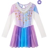 image:imageLOLANTA Girls Ballet Dance Dress Kids Long Sleeve Skirted Gymnastics Leotard with Scrunchie Glitter DancewearPurple