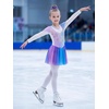image:imageLOLANTA Girls Ballet Dance Dress Kids Long Sleeve Skirted Gymnastics Leotard with Scrunchie Glitter DancewearPurple