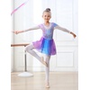 image:imageLOLANTA Girls Ballet Dance Dress Kids Long Sleeve Skirted Gymnastics Leotard with Scrunchie Glitter DancewearPurple