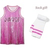 image:imageLOLANTA Girls Hip Hop Dance Clothes Kids Jersey Sequin Dress Long Tank Top Jazz Costume Cheerleading TShirtPink