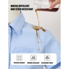image:imageLOLANTA Girls Short Sleeve Button Down Shirts Kids Stretch Summer Dress Shirts Stain Repellent Uniform Blouse with PocketLightblue