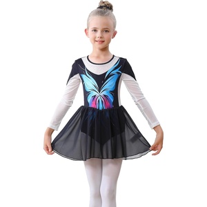 image:imageLOLANTA Girls Ballet Dance Dress Kids Long Sleeve Skirted Gymnastics Leotard with Scrunchie Glitter DancewearBlack