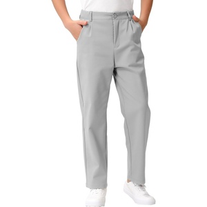 image:imageLOLANTA Boys Golf Pants Kids Dress Slacks Stretch Chino Uniform Trouser  Premium stretch waterrepellent adjustable waistband breathable material multipockets tearresistant antipillingLight Gray